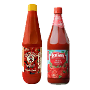sauce and ketchup